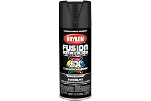 Krylon Fusion All-In-One Adhesive Spray Paint for Indoor/Outdoor Use, 12 oz, Black