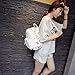 Mini Backpack for Girls Designer Rivet PU Leather Travel Bags Womens (White)
