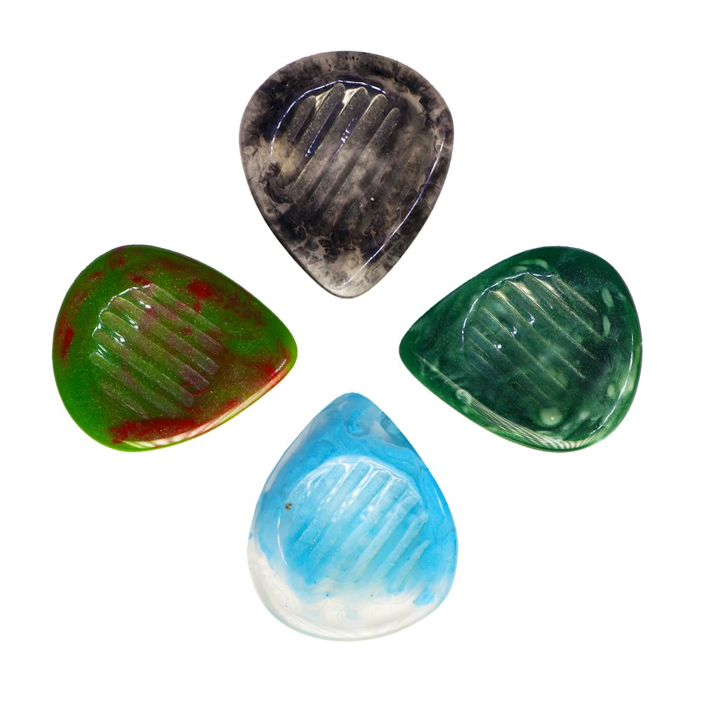 Resin Tones Grip Mixed Plectrum (Pack of Four)