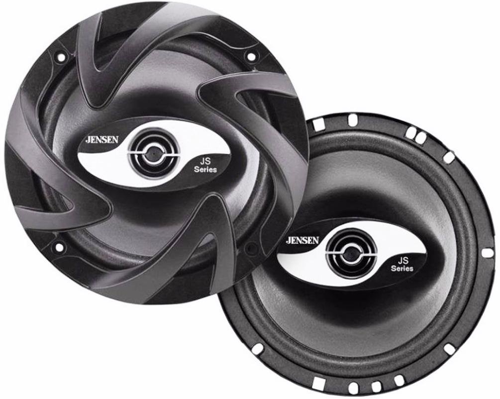 Jensen JS265 JS-Series 6.5" 2-Way Speaker Car (Pair), 100 Watts Peak Power  Handling, 50 Watts RMS Power Range, Treated Paper Midwoofer, Black Foam  Surround, ...