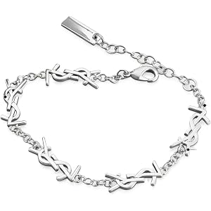 Silver-Tone Chain Bracelet, Lobster Clasp, Adjustable