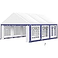 PHI VILLA 20'x16' Outdoor Heavy Duty Party Tent Large Commercial Canopy Wedding Event Shelter with Removable Sidewalls & 3 Storage Bags for Patio Outdoor Garden Events, Blue
