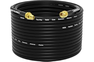 YOTENKO SMA Antenna Extension Cable - 20 Meters(65.6FT), RG58 Coaxial Cable SMA Male to SMA Female RF Low-Loss Coax for 3G 4G LTE Router ADS-B SDR USB Dongle Receiver Antenna Extension Wire