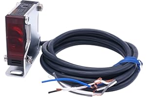 Taiss Photoelectric Beam Sensor Switch 30cm Detection Distance Diffuse Reflection Infrared Switch photoelectric Switch Sensor 12-240VDC 24-240VAC Proximity Switch E3JK-DS30M1