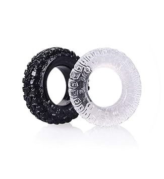 Oral Men Japan Breast Soft Silicone Rings Delay Adult ToyFunnytender Male Chastity Sleeve Ring Funny Toys Man 2 Psc/Set,Black