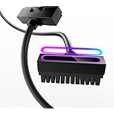 AsiaHorse Hydrus-24PIN PC PSU Extension Cable ARGB LED, Copper Wire Motherboard Power Extension Cable Integrated Minimalist Design, 2000W Power (Whole Set), PC Power Cord for Cable Management &amp; DIY