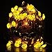 Impress Life Halloween Costume Party Decorations Jack O Lantern Pumpkin String Lights, Funny Face 10ft 40 LEDs Battery Operated with Dimmer, Flicker Remote for Front Porch, Trick or Treat Welcome