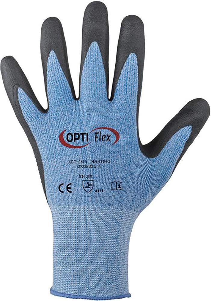 Opti Flex Handling Micro Nitrile Foam/PU Coated Gloves 12 Pairs Blue/Black