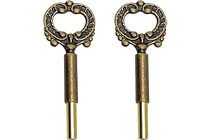 ECUDIS Pack of 2 Lamp Keys Socket Turn Keys Replacement Switch Knobs, Brass Finish