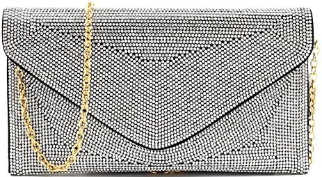 Joseph D Arezzo Rhinestone Sparkle Clutch w/Strap- Black