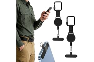Outdoor Anti-Theft Retractable Phone Lanyard, Universal Phone Tether Retractable Steel Line Cellphone Strap