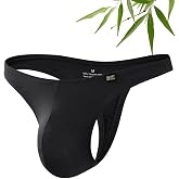 Casey Kevin Mens Bamboo Viscose Thong Sexy Lingerie Underwear Soft G-String | Breathable Male Bikini,Low Rise T-Back,Skin-Friendly,Lightweight,Seamless,Tagless,for Dating,Daily,Sport,Gift