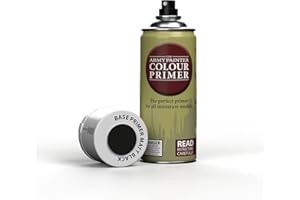 The Army Painter Color Primer Spray Paint, Matt Black, 400ml, 13.5oz - Acrylic Spray Undercoat for Miniature Painting - Spray Primer for Plastic Miniatures