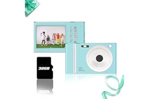 JAZEYEAH Digital Camera, FHD 1080P Kids Camera with 32GB Card, Digital Point and Shoot Cameras with 16X Zoom Anti Shake, 48MP 2.8 Inch LCD Screen, Gift for Teens Boys Girls