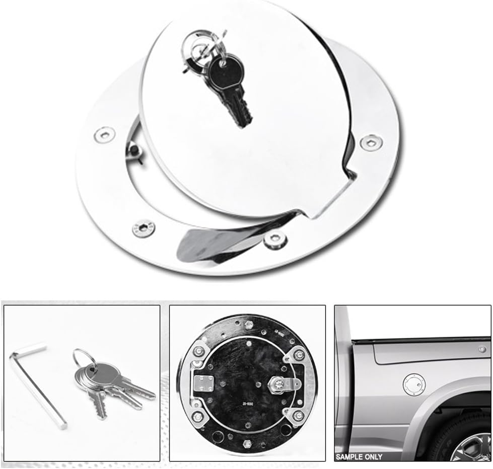 VXMOTOR for 20072013 2014 Silverado 1500/2500 / 3500 Chrome Aluminum Fuel Gas