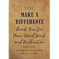 You Make a Difference - Thank You for Your Hard Work and Dedication: Appreciation Gift for Employees and Staff - Team Members at Work | Lined Journal - Notebook