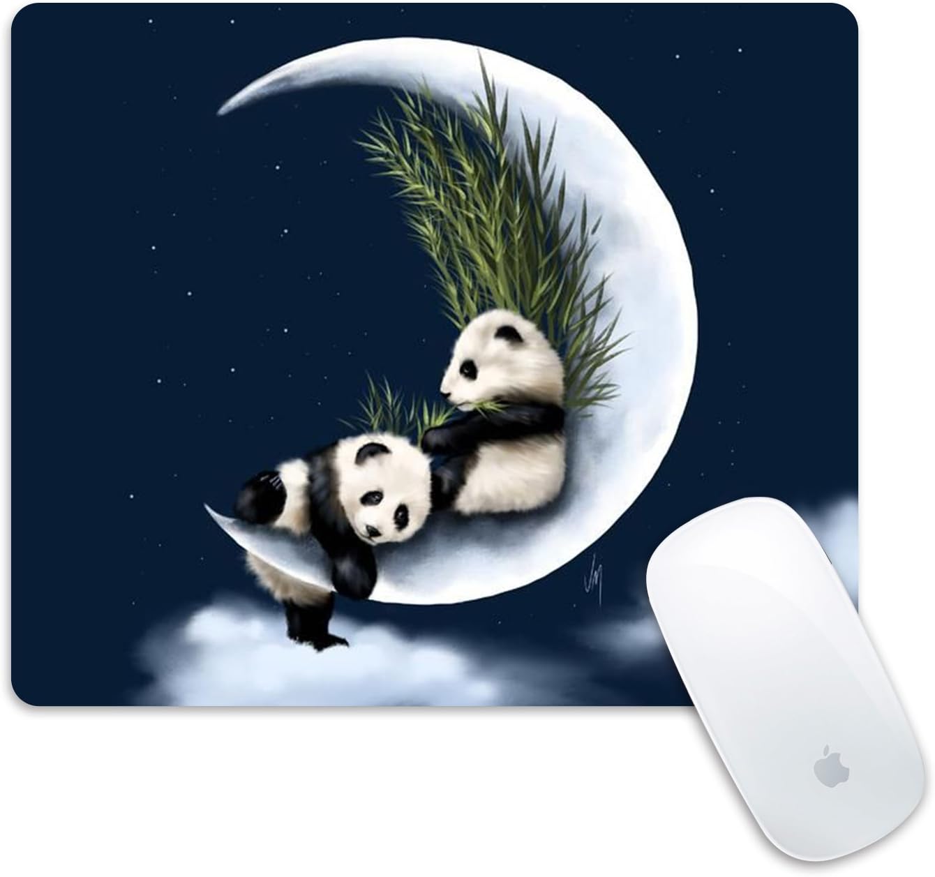 Panda Mouse Pad, Rectangle Non-Slip Rubber Mousepad Gaming Mouse Pad with Neoprene Backing and Jersey Surface - Panda