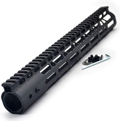 Trirock Black 13 5 Inches Free Float M Lok Ar15 Ar 15 Handguard With Rail Mounted Steel Barrel Nut Fit 223 5 56 Rifles Amazon Co Uk Sports Outdoors