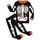 Little Hand Toddler Pajamas Boys Glow in The Dark Skeleton Candy Pjs Dinosaur Sleepwear Kids Halloween Clothes 2-10 Years