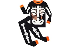 Little Hand Toddler Pajamas Boys Glow in The Dark Skeleton Candy Pjs Dinosaur Sleepwear Kids Halloween Clothes 2-10 Years