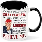 Viberty Pawpaw Christmas Gift, Paw Paw Gifts for Grandpa From Granddaughter, Grandson for Birthday, Fathers Day, Christmas, Funny Gift Idea, Ceramic Mug 11Oz