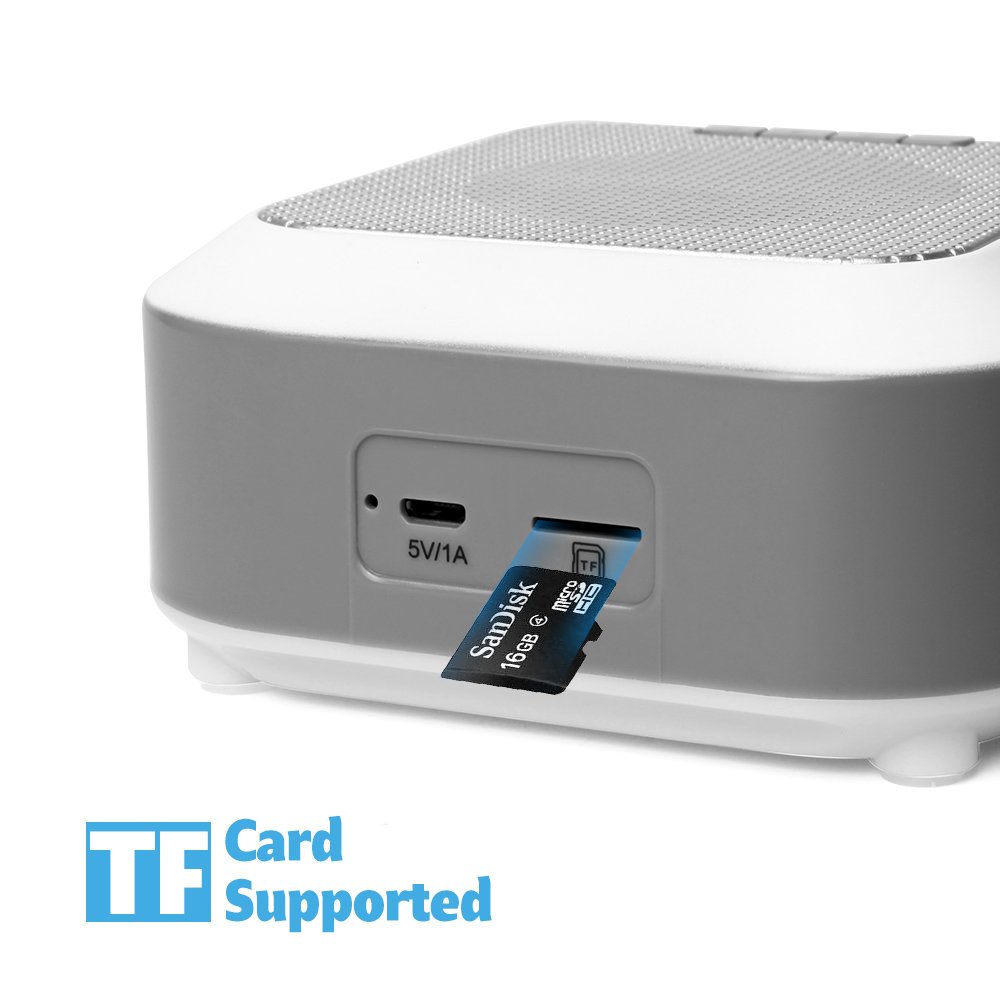 White Noise Machine,Premium Rechargeable Sleep Machines for Baby, Infants, Kids, Adults,Noise-Cancelling Device for Home, Office, with Natural Wind, Ocean Sound Effects, TFCard Supported