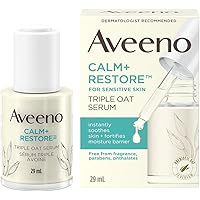 Aveeno Calm + Restore Triple Oat Hydrating Face Serum for Sensitive Skin, Gentle and Lightweight Facial Serum To Smooth and F