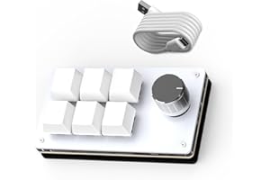 SIKAI CASE Programmable Macro Keyboard,6 Key Macro Mechanical Gaming Macro Keypad,Custom Knob KeyPad, Hot swappable Switch Gaming Keyboard,Wired programmable keypad with Drawing Programming Video