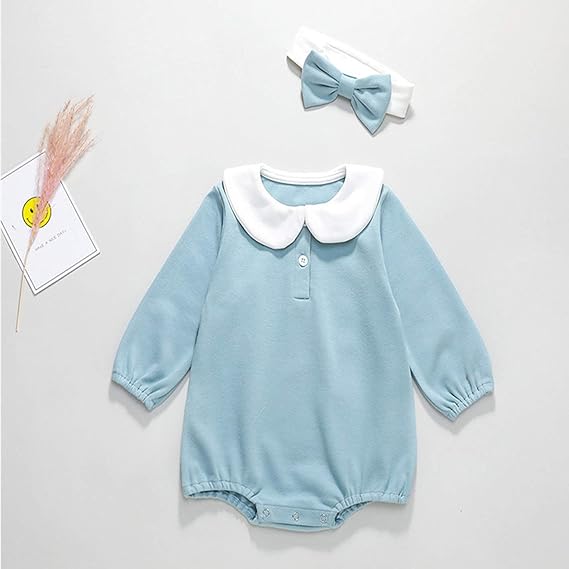 newborn girl long sleeve romper