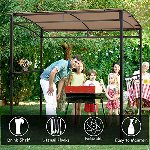 Tangkula 7ft Grill Gazebo Review: Barbecue Shelter with Shelf and Hooks image 20