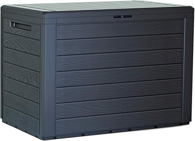 Prosperplast Anthracite Garden Box Chest 190L Lockable Waterproof Storage
