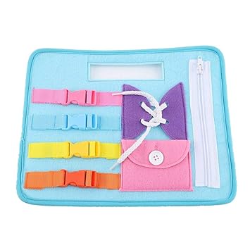 Amazon Com Doll Learning Toys Early Education Basic Life Skills Teaching Toys For Toddlers Lace Button Zip Snap Sea Green Baby