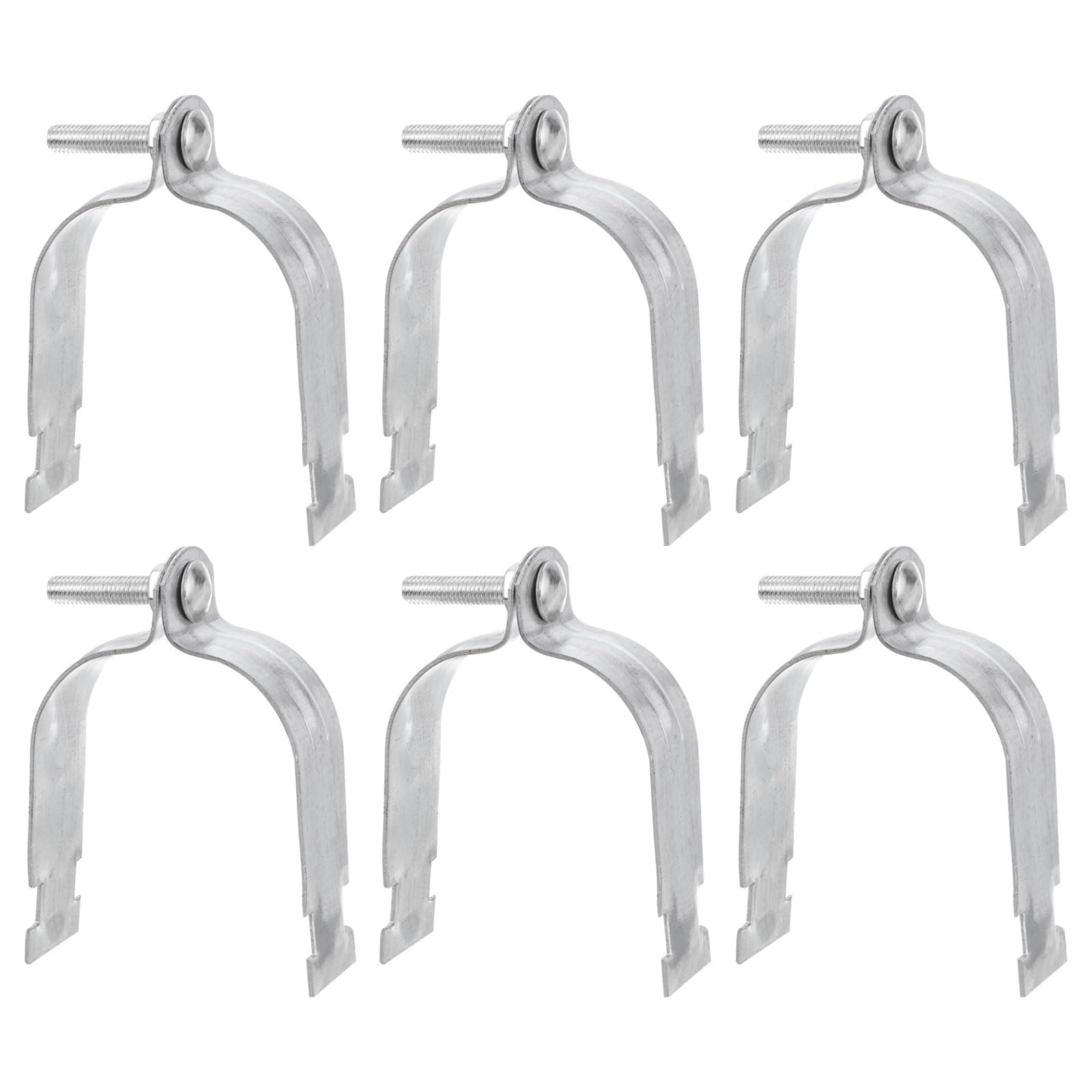 Unifizz 6Pcs 3" EMT Pipe Strut Clamps Steel for Rigid Conduit and Pipe,Universal EMT Strut Clamps with Bolt and Nut