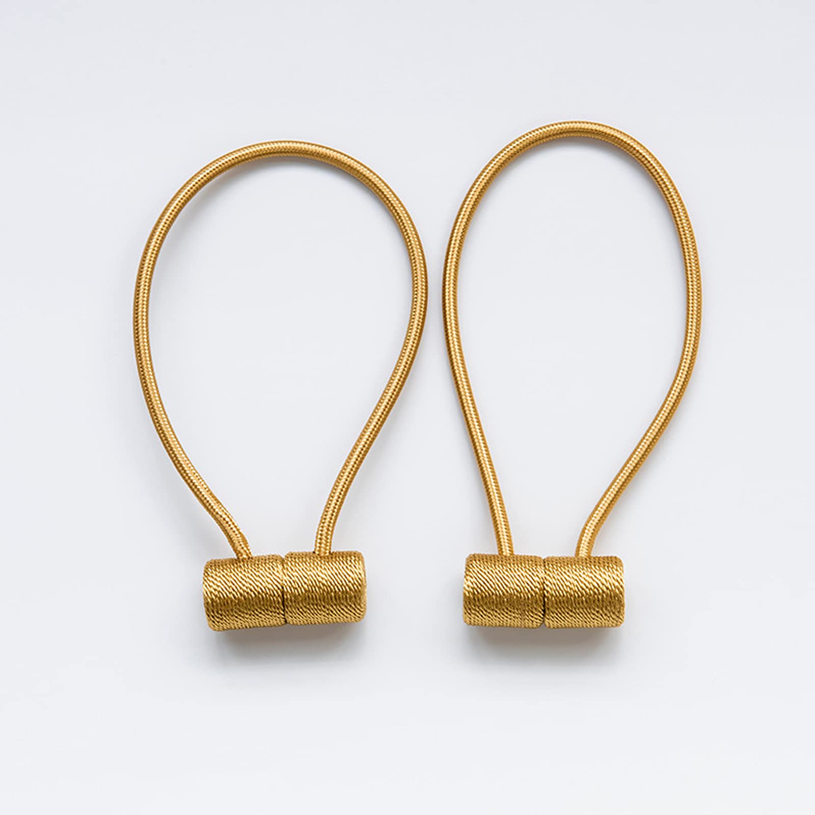 Curtain Tie Backs Strong Magnetic,Metal Curtain Tiebacks Hooks,Tie Clips Curtain Holdbacks Rings for Home Office Window Curtain Straps 1 Pair (gold)