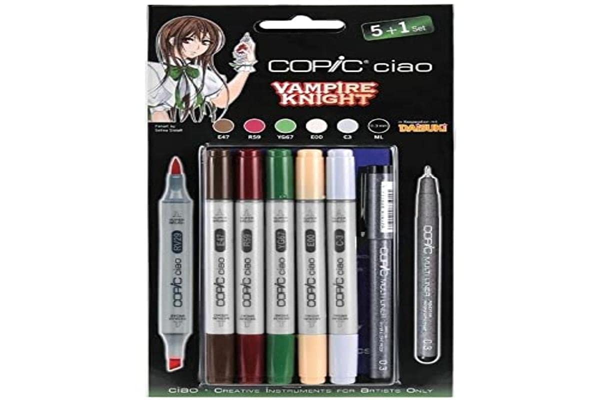 Copic Ciao 5+1 Manga Marker Set - Vampire Knight (Pack of 5 + Multiliner)