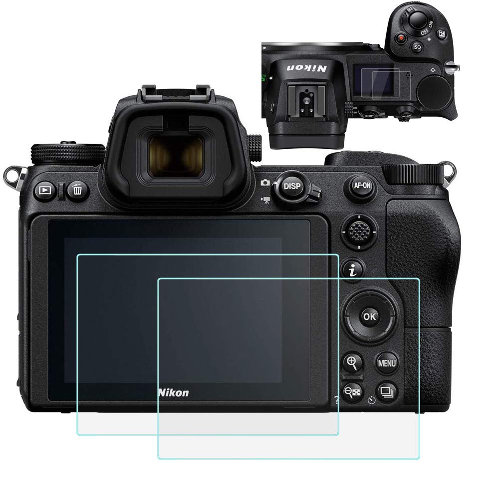 Fire Rock Z7 Z6 Top and LCD Screen Protector for Nikon Z6 Z7, Tempered Optical Glass Film for Nikon Z7 Z6 Mirrorless Camera Z6 Z7[2+2 Packs]