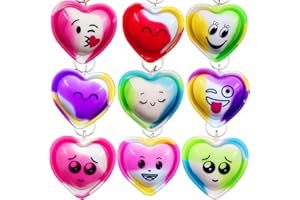 Roaqua 30 Packs Valentines Push Fidget Bubble Bulk Reversible Heart Mini Pop Fidget Keychain for Adult and Kids,Small Valentine Wedding Party Favors and Classroom Student Gift