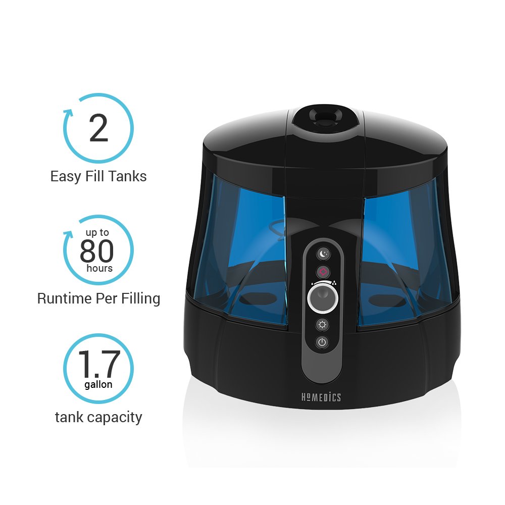 TotalComfort Warm & Cool Mist Ultrasonic Humidifier | 1.7 Gallon Tank ...