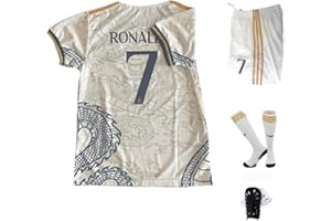 BIVIPO Madrid #5 Kids Soccer Jersey Kit Shorts Socks Set Youth Size #7 Adult Uniform 4 Pieces Set