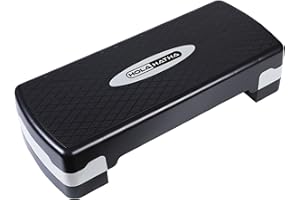 HolaHatha Compact Portable Aerobic Step Platform Exercise Fitness Equipment, Cardio Stepper with Adjustable Height for Home Gym