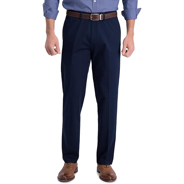 Haggar Uomo Pantaloni Casual Sport Travel Performance, Vestibilità Dritta, Tessuto Elasticizzato Riciclato Repreve TruTemp365, Antiumidità - 2