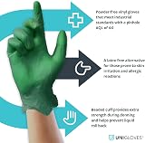 UNIGLOVES Unicare Vinyl Disposable Gloves Medium Green Box of 100 view 3