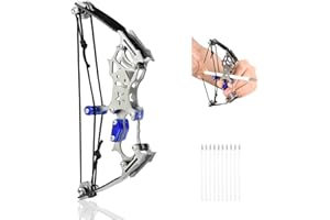 SQLWYLAT Mini Compound Bow and Arrow Set for Age 14+, Cool Gadget for Man & Women, Archery Hunting Bow for Target Shooting Hunting Games Relieve Pressure Birthday Festival