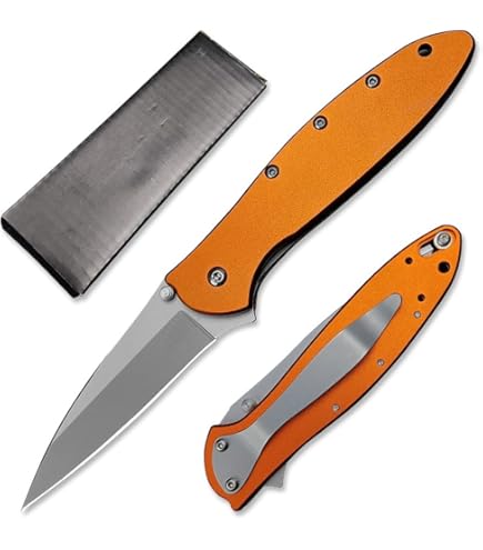 Amazon.com : Kershaw Leek, Orange Pocket Knife, 3” Bead-Blasted