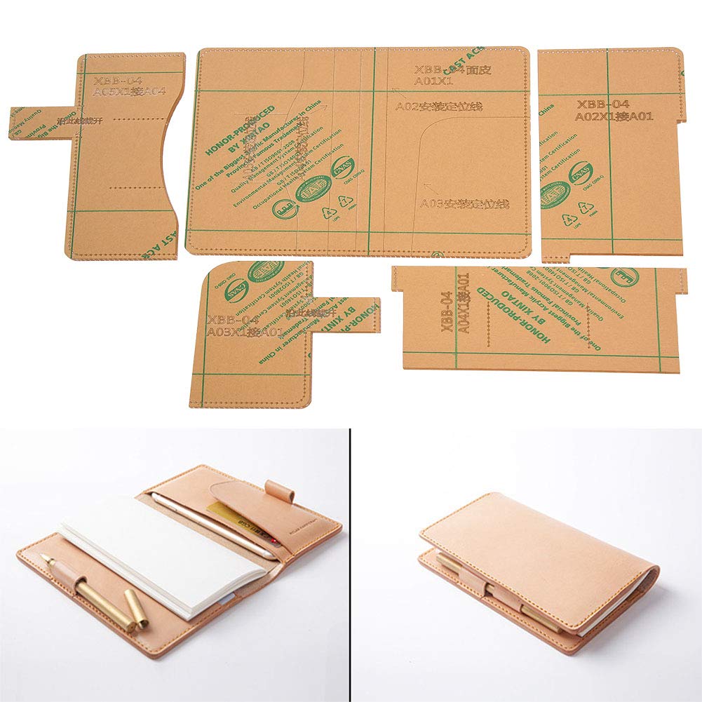 Transparent Acrylic Stencil Notebook Bag Template, Leather Crafts Template, Book Case Pattern Clear Acrylic for Notebook Bag