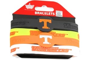 aminco NCAA unisex-adult Silicone Bracelet (4-Pack)