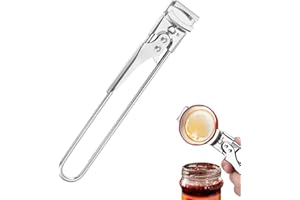Adjustable Jar Bottle Opener, Multifunctional Stainless Steel Can Opener Jar Lid Gripper Manual Kitchen Accessories for Weak 
