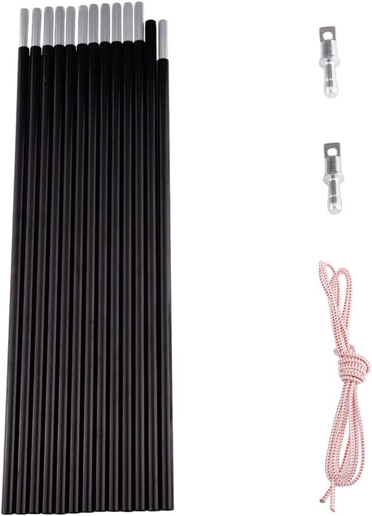 BRILLIANCE4U Aluminum Tent Poles Replacement, Fits Both Female and Male Ends, Lightweight Tent Pole Repair Kit, 7001 Series Aluminum Alloy T6 Heated