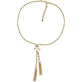 jomjeu Chunky Gold Necklace 18K Gold Plated Pendants Necklaces for Women Trendy Y Shape Titanium Stainless Steel Twist Rope Chain Necklaces Jewelry Gifts for Women