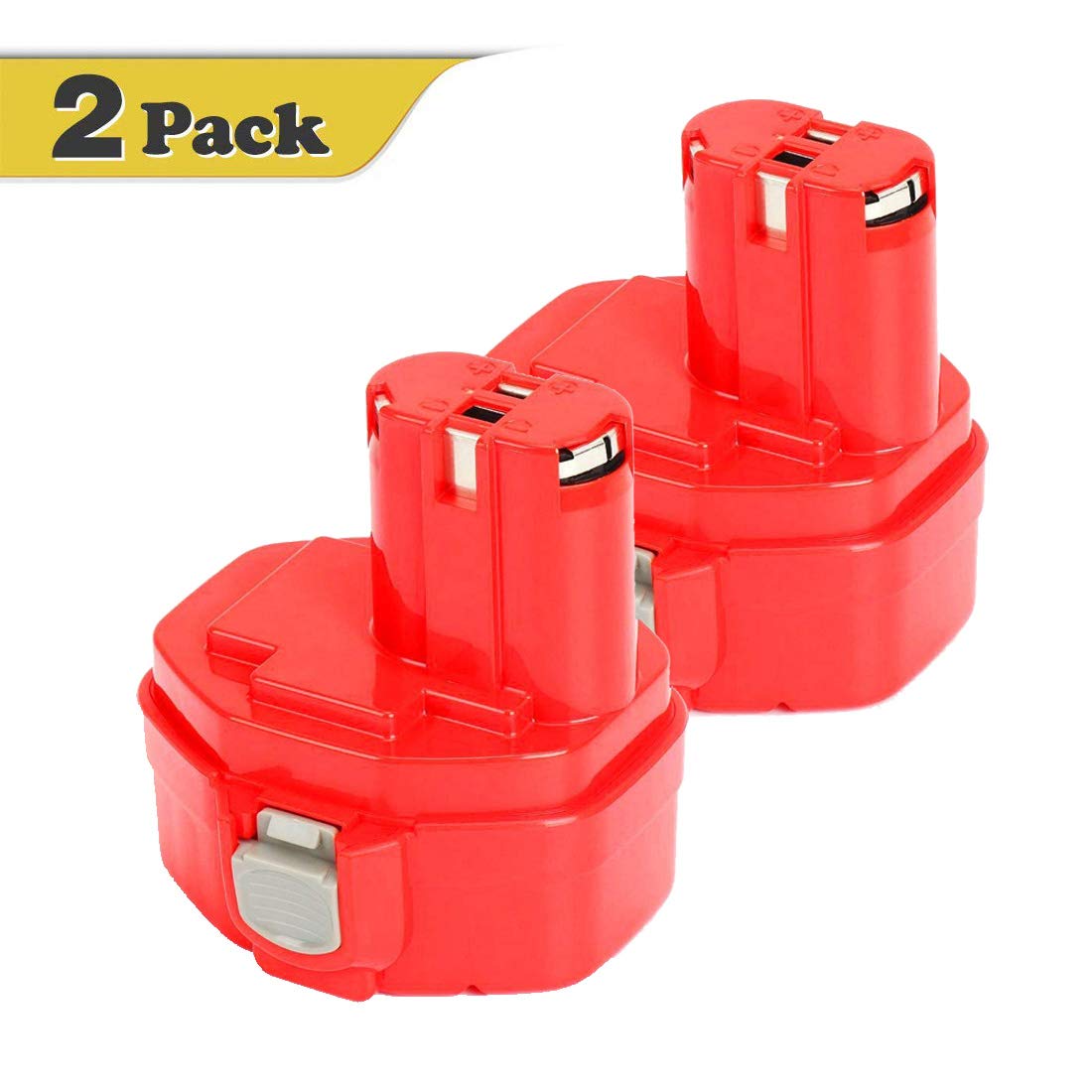 REEXBON [2 Pack]14.4V 2.0Ah Replacement Battery for Makita 1420 1422 1433  1434 1435 1435F PA14 192600-1 193158-3 192699-A 194172-2 6233d 6337d 6333d  6933fd ...